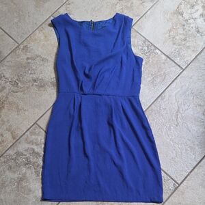 Topshop Blue Crew Neck Sheath Cocktail Dress